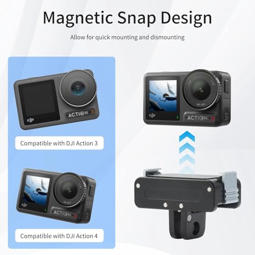 ZORBES® Magnetic Adapter Mount for DJI Action 5pro/4/3 Quick Release Adapter with Connection Adapter, for DJI Accessories, Attachable Tripod, Vlogging ZORBES® Magnetic Adapter Mount for DJI Action 5pro/4/3 Quick Release Adapter with Connection Adapter, for DJI Accessories, Attachable Tripod, Vlogging